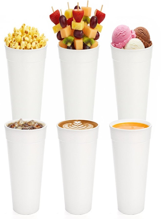 ZENFUN 30 Pc Large Disposable Foam Cups, 30 Oz White Insulated Foams Cup, Foam Drinking Cups for Coffee, Cold Drinks, Hot Beverages, Water, Tea, Juice, Cocoa, Party, Office, Home, Picnic, Events - Image 5